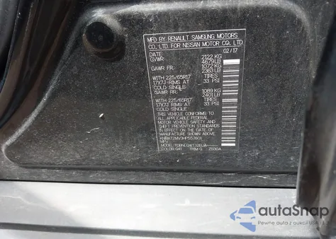 2017 Nissan Rogue Sv из США, поврежденный, VIN KNMAT2MV3HP557601